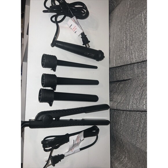 Herstyler 3P Curling + Super Styler Hair Straightener Flat Iron 500F. EUC - Picture 1 of 7